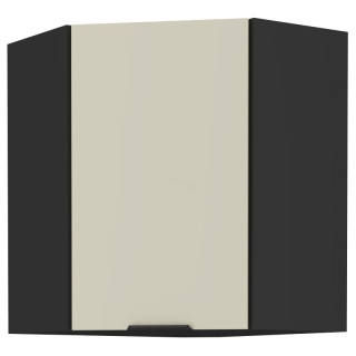 Horní rohová skříňka Arona černý mat/kašmír 58x58 GN-72 1F (45°)