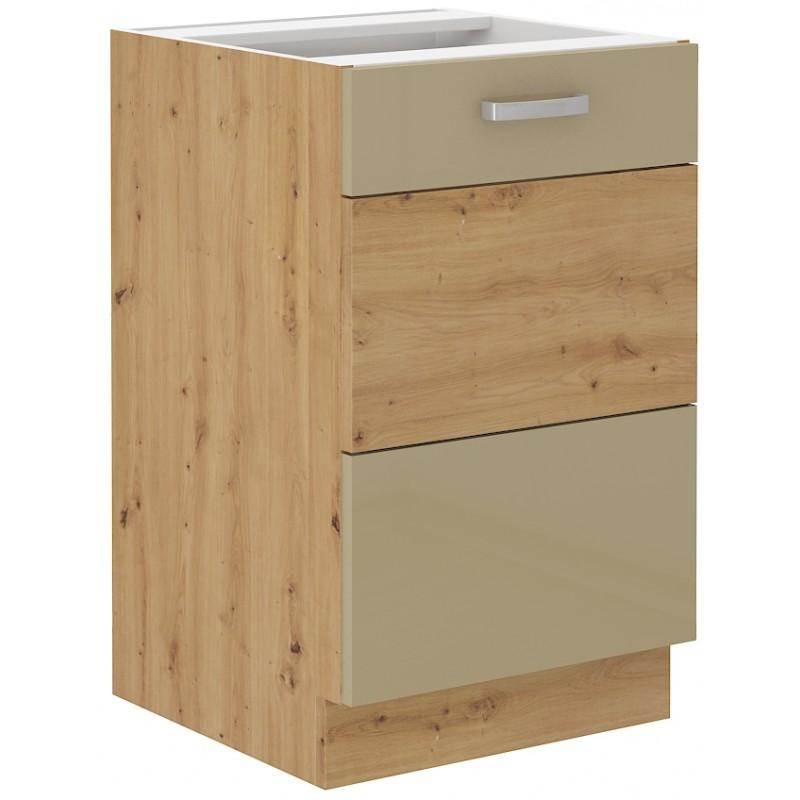Spodní skříňka na dřez Artisan - cappuccino lesk 50 ZL 1F BB