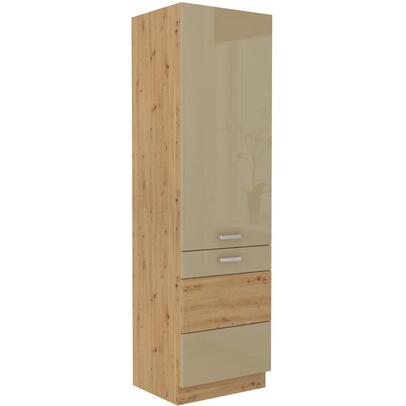 Skříň na vestavěnou lednici Artisan - cappuccino lesk 60 LO-210 2F