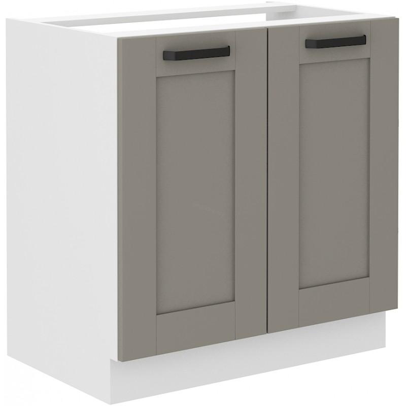 Spodní skříňka na dřez Luna Claygrey/bílá 80 ZL 2F BB 