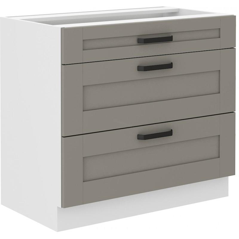 Spodní skříňka Luna Claygrey/bílá 80 D 3S BB 
