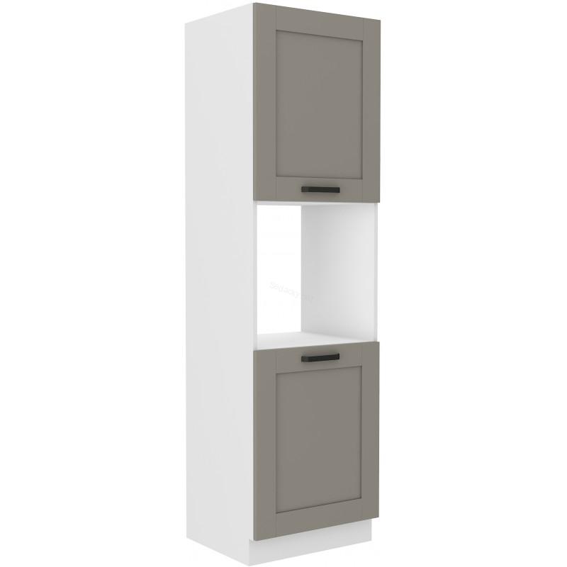 Skříň na vestavěnou troubu Luna Claygrey/bílá 60 DP-210 2F