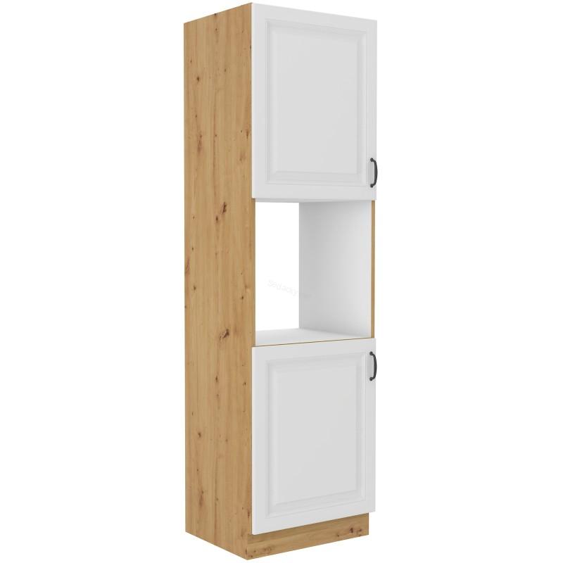 Skříň na vestavěnou troubu Stilo bílá/artisan 60 DP-210 2F