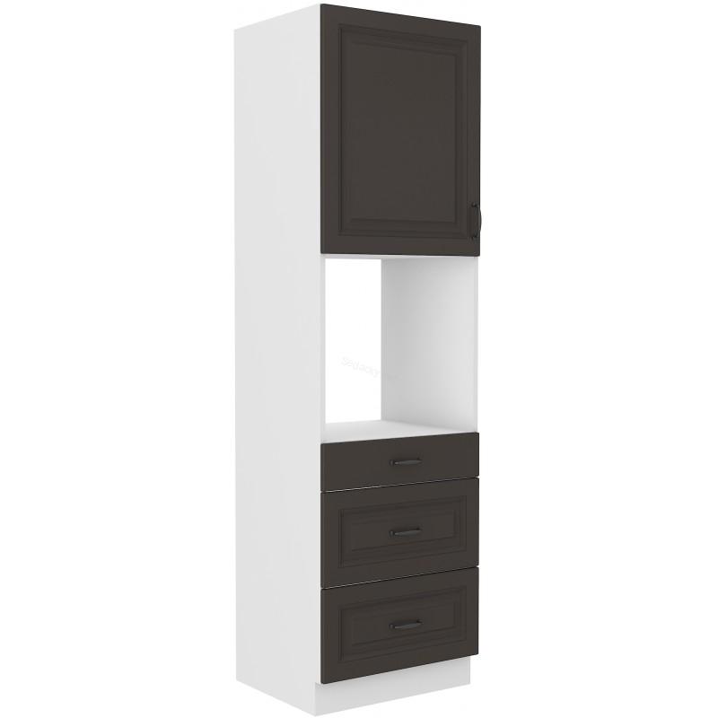 Skříň na vestavěnou troubu Stilo grafit/bílá 60 DPS-210 3S 1F