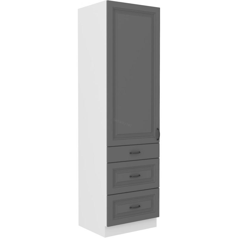 Potravinová skříň Stilo Dustgrey/bílá 60 DKS-210 3S 1F