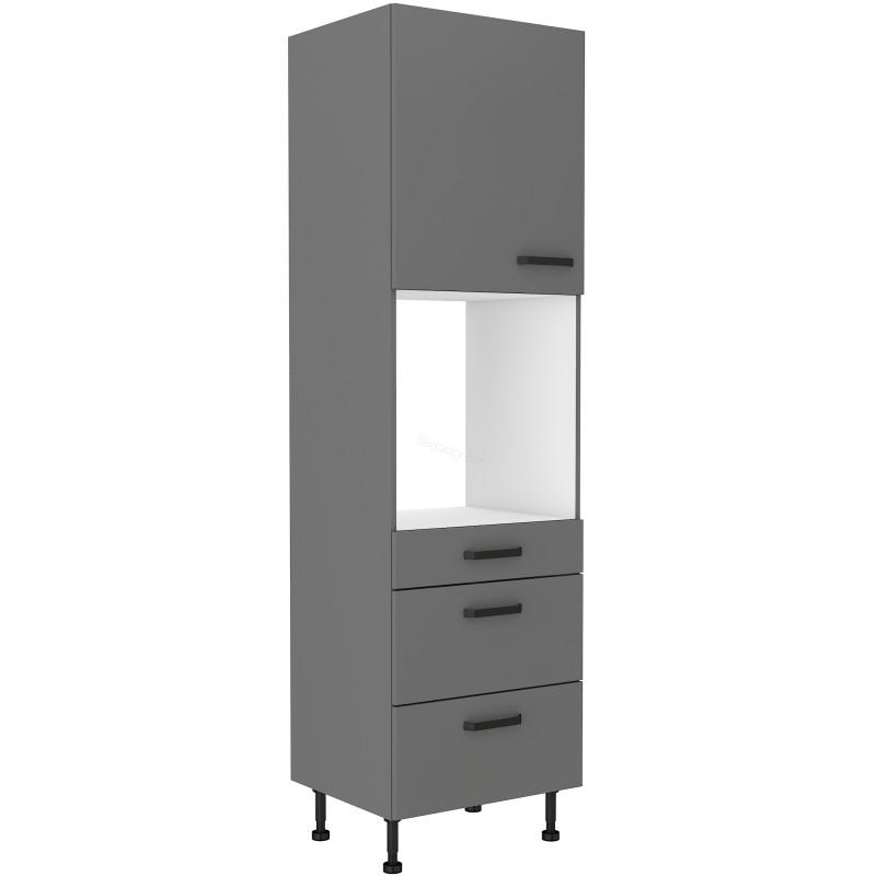 Skříň na vestavěnou troubu Nessa/antracit 60 DPS-215 3S 1F